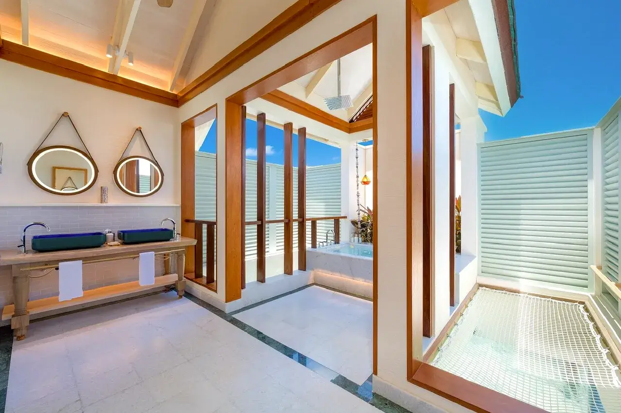 OBLU SELECT Lobigili馬爾地夫奧靜洛碧吉利島Sun Nest Water Pool Villa室內網床設計