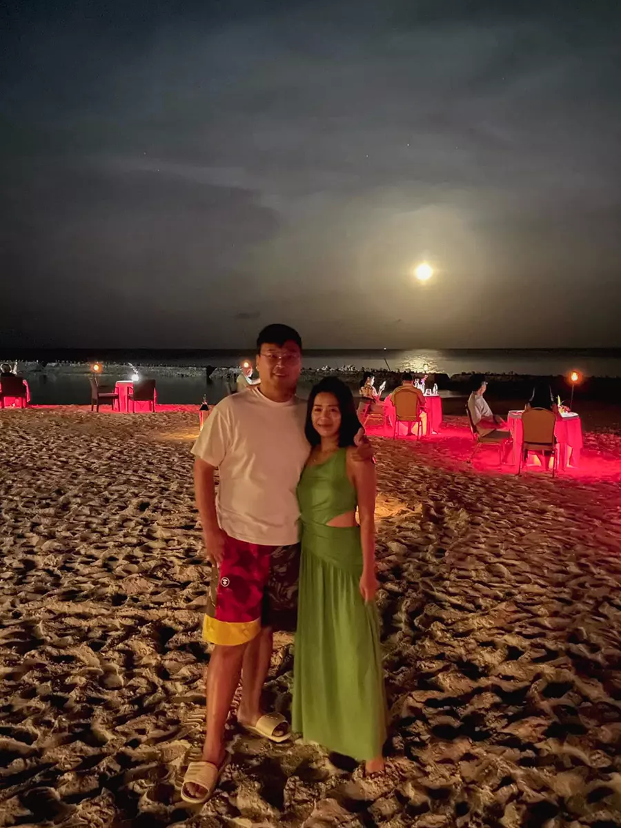 克拉拉旅遊_馬爾地夫旅遊_客人好評分享照片_lily-beach莉莉渡假村_燭光晚餐