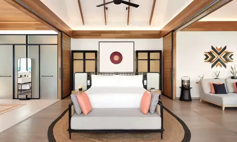 馬爾地夫希爾頓度假村房型具有網床、玻璃地板等網紅元素