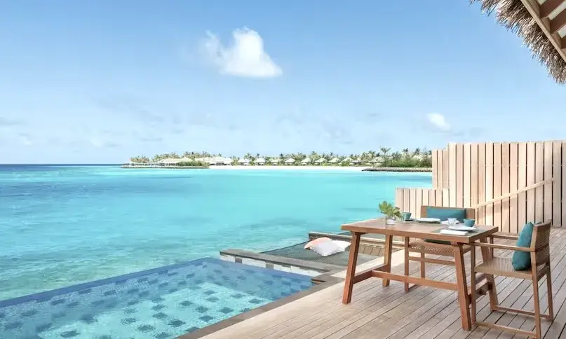 馬爾地夫希爾頓度假村房型具有網床、玻璃地板等網紅元素