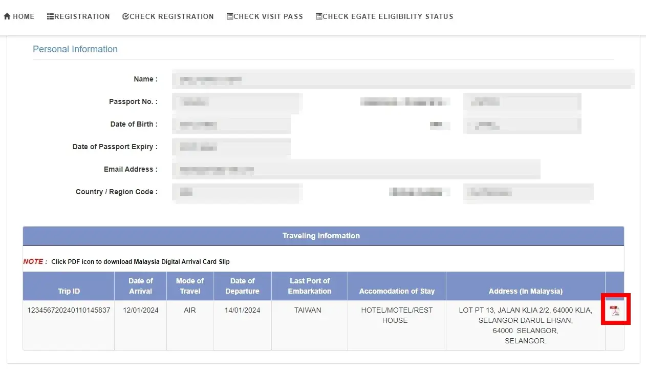 馬來西亞入國登記表下載