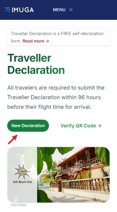 馬爾地夫入境申請表