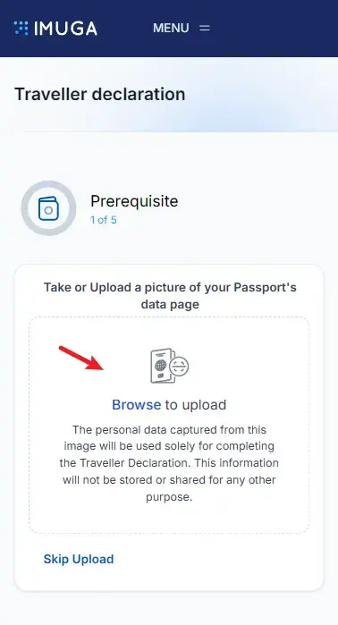 馬爾地夫入境申請上傳護照